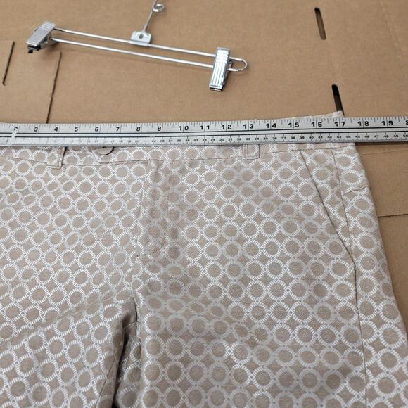 Cartonnier Anthropologie Brocade Bermuda Shorts 10 Cream-Gold Geometric Women's - Picture 6 of 11